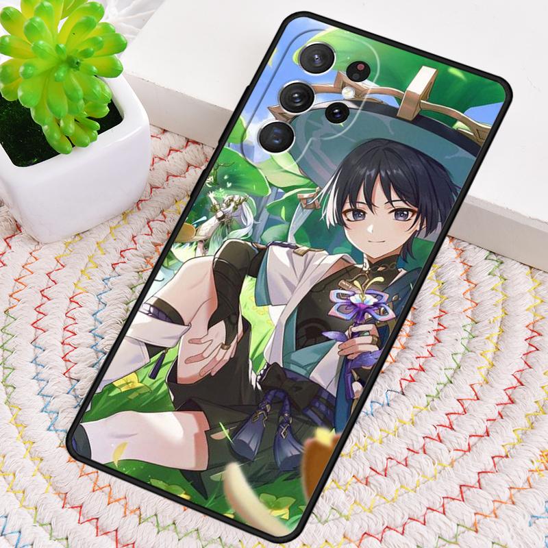 Genshin Impact Scaramouche Silicone Phone Case For Samsung Galaxy note 10 pro S26 S25 S24 S23 S22 S21 Plus S25Ultra Capa Cover