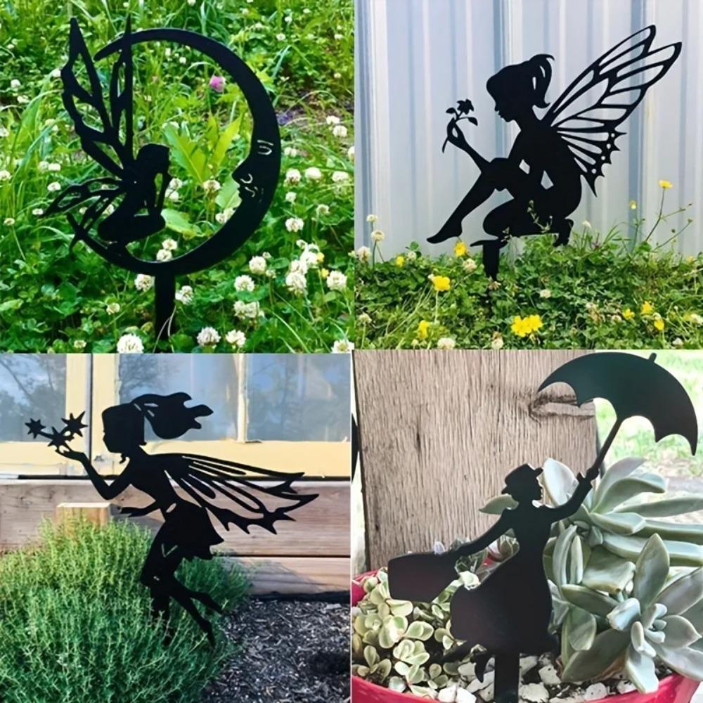 Decorazione Giardino Fatato in Metallo Ornamento per Esterno