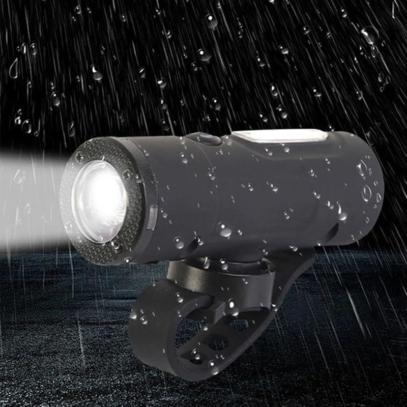 Durable Front Bike Light Rechargeable Waterproof Bike Headlight . 4 Lighting Modes Cycling Accessories Clamping