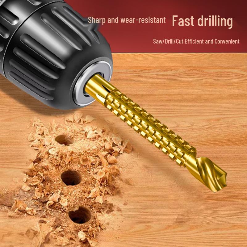 Tiangong Hexagonal Serrated Twist Drill for Wood and Aluminum Cutting