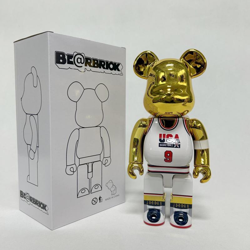 Bearbrick 400% Яростный Медведь Нет. 9 Фигурок из Строительных Блоков для Декора Гостиной 400% (28cm)