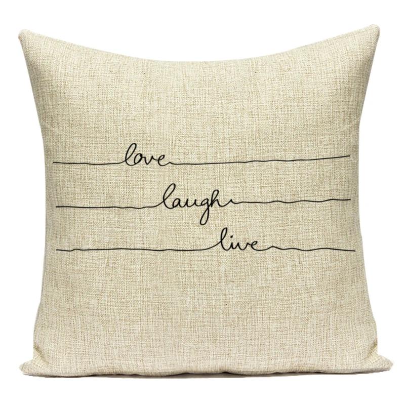 Modern Home Decoration Letter Home Sweet Home Decorative Pillows Case Polyester Cushion Cover For Living Room Capa Almofadas