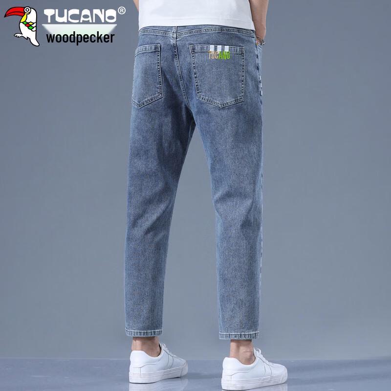 Tucano Men's Straight-Leg Stretch Cropped Jeans