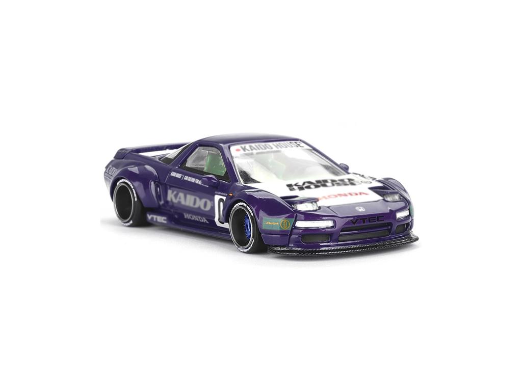 MINI GT NSX Kaido Racing V2 Purple with White Hood and Graphics Jun Kaido House Special Diecast Model Car KHMG173 #0 (Design Imai) 1/64