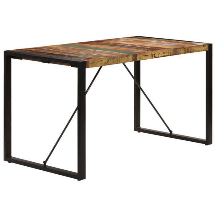 VidaXL Table de salle à manger 140x70x75cm Bois de récupération massif