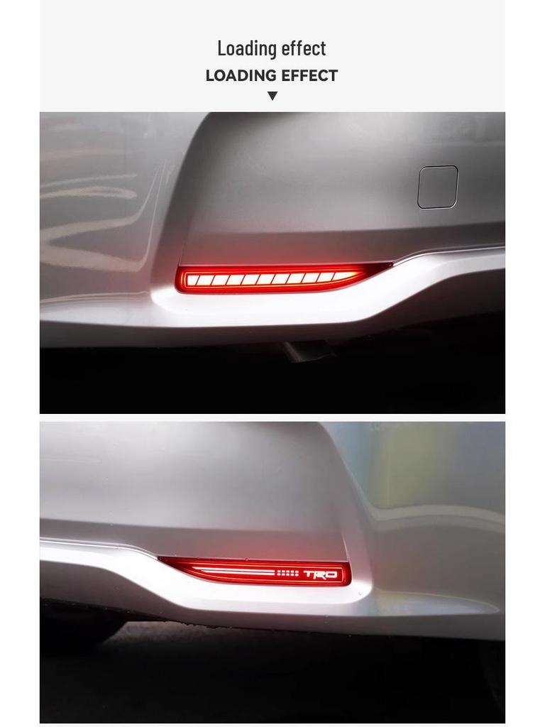 Sequential Turn Signal LED Brake Lights for 2019-2023 Toyota Corolla Rear Bumper