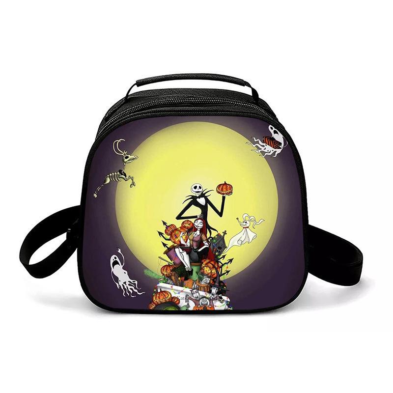 Christmas Horror Night Pattern Printing Lunch Box Storage Meal Bag Portable Primary and Secondary School Student Lunch Box