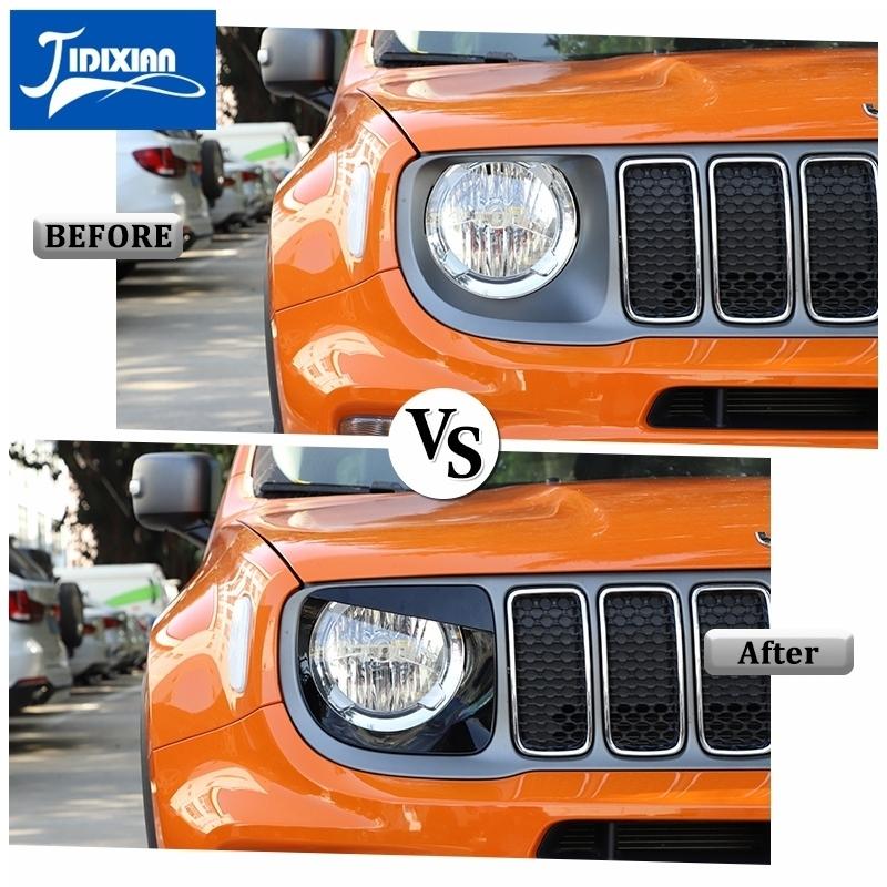 JIDIXIAN Fit for Jeep Renegade 2019-2026 Car Headlight Light Lamp Protective Decoration Cover Exterior Accessories