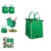 Reusable Green Non-woven Fabric Foldable Supermarket Trolley Bag Convenient Shopping Cart Bag