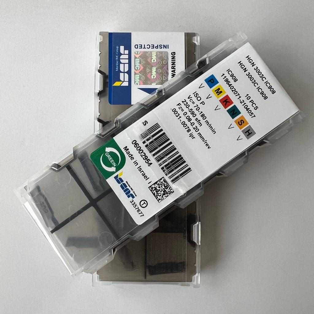 ISCAR / HGN3003C IC908 / Industrial Indexable Carbide Inserts 10 Pcs