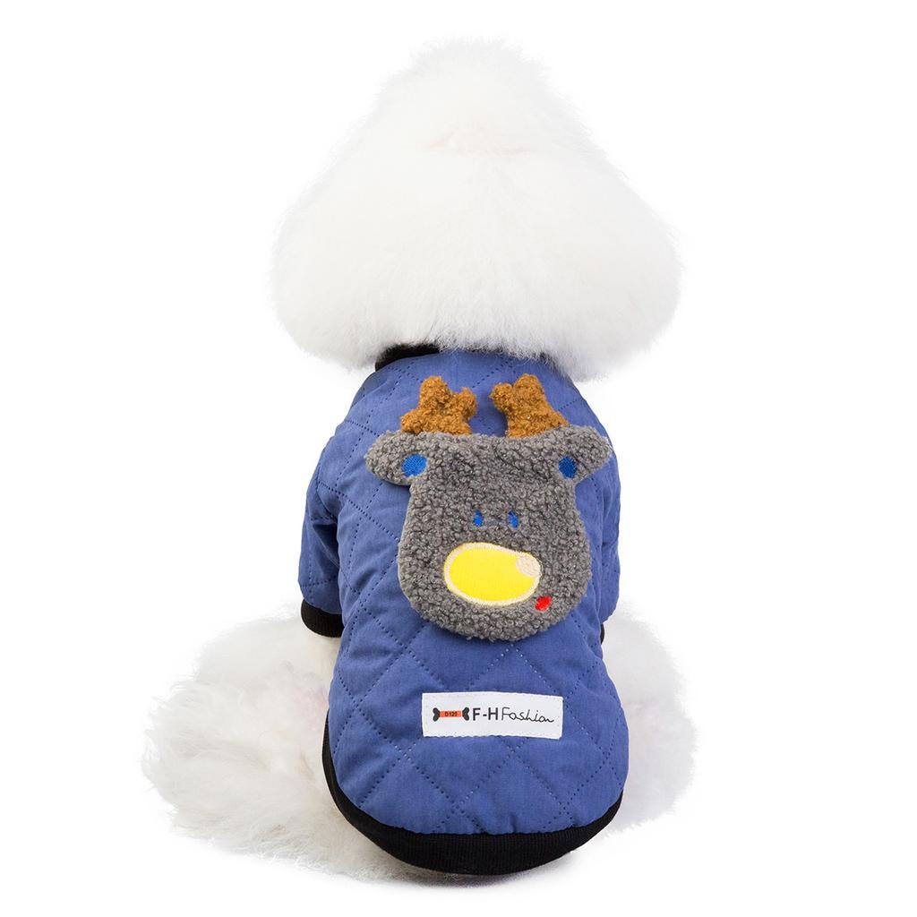 Pet Clothes for Dogs Autumn and Winter Pet Two-legged Cotton Clothes Two-legged Cute Fashion Cotton-padded Jacket Deer Cotton-padded Jacket