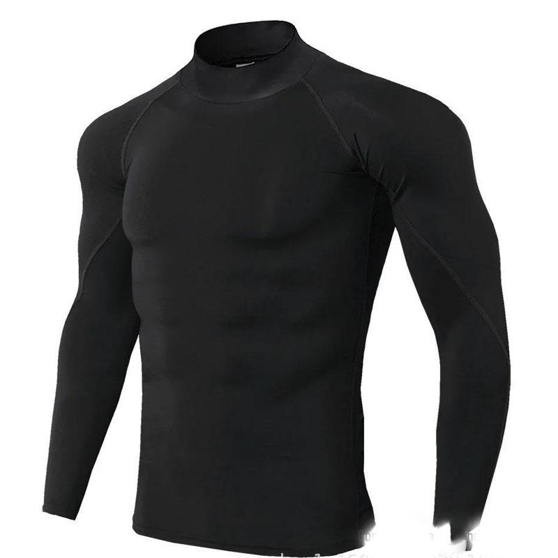 2024PRO Men's Slim Fit High Collar Quick-Dry Long Sleeve Cycling T-Shirt