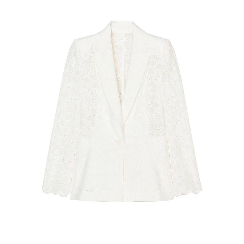 Spring and Summer New Arrival Cut Out Embroider Long Sleeves V-neck Suit Outwear 2684519 Casual Shorts 2681519