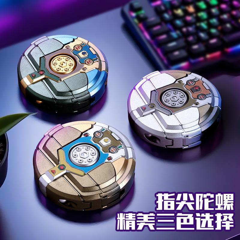 Verwandelbares Roboter-Finger-Spinner-Spielzeug, Stressabbau-Kreisel für Kinder