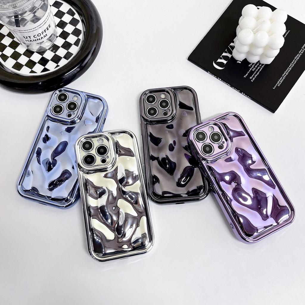 Electroplated Meteorite Pattern Is Suitable for iPhone16Pro Max Mobile Phone Case Apple 17 New 14/15 Niche High-end Sense