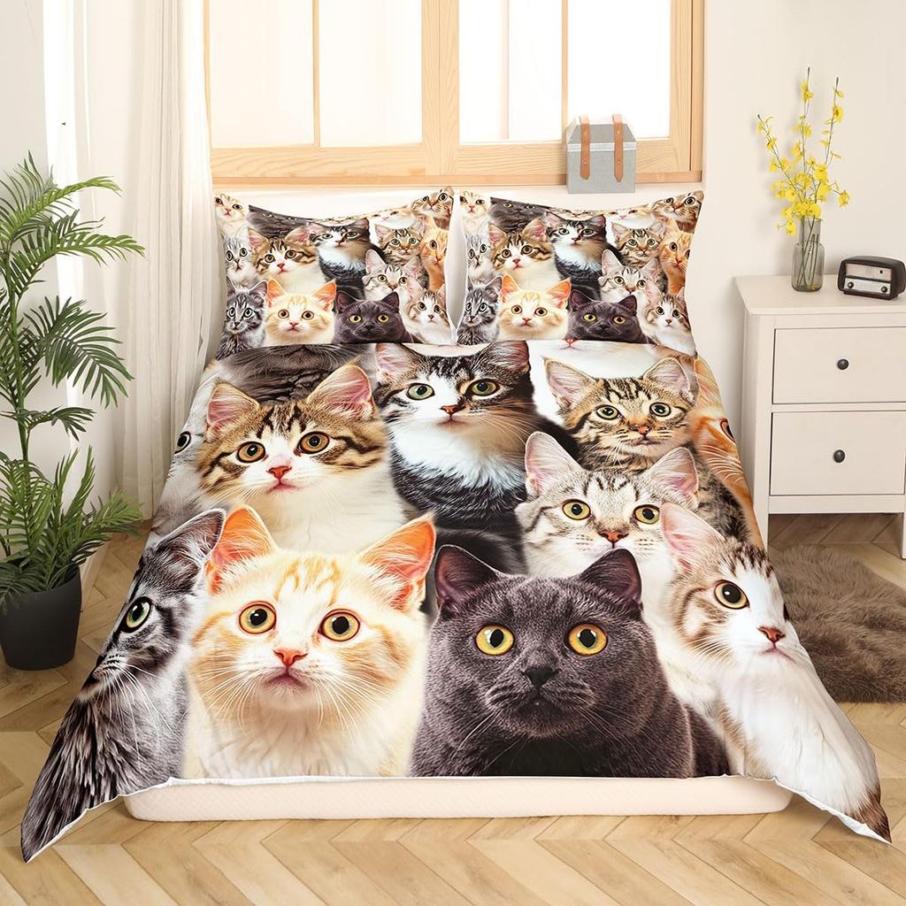 Feelyou Sunflower Duvet Cover Botanical Floral Printed Bedding Set for Kids Women Adults Yellow Blossom Flowers Comforter Cover Wooden Scene