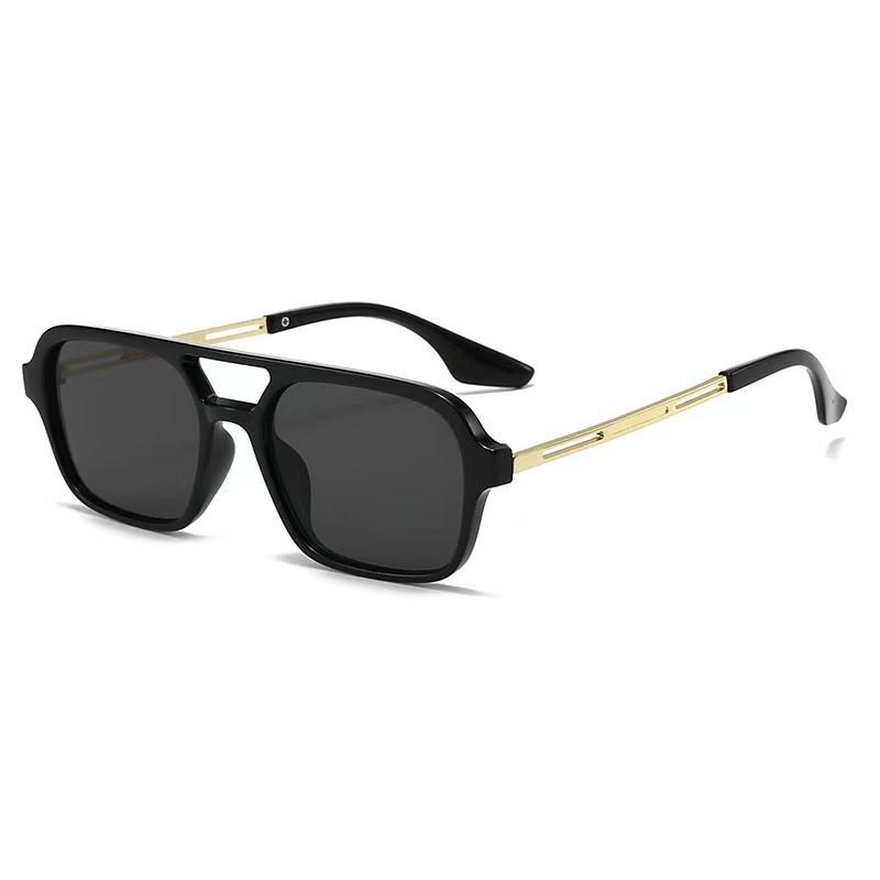 New Pilot-Style Sunglasses for Women Double-Bridge Hollow-Out Design Adult Outdoor UV Protection Glasses Men's Goggles