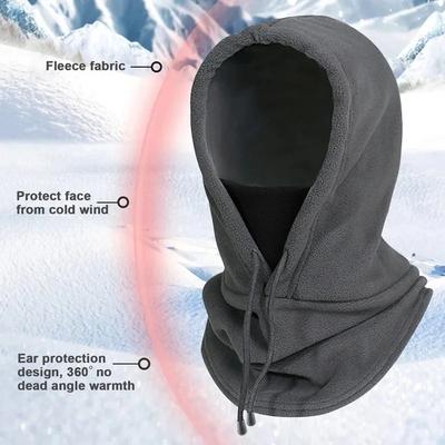 Plush Winter Warm Cycling Cap Outdoor Ski Windproof Balaclava Hat Hood Cap Cold Padded Hood Beanies Neck Warmer Hiking Scarves
