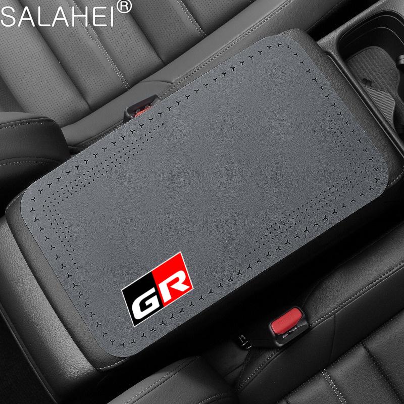 

For Toyota GR 86 Supra Yaris RAV4 Prius Corolla C-HR Auris Car Center Console Box Pad Protector Non-slip Armrest Cover Accessory серый