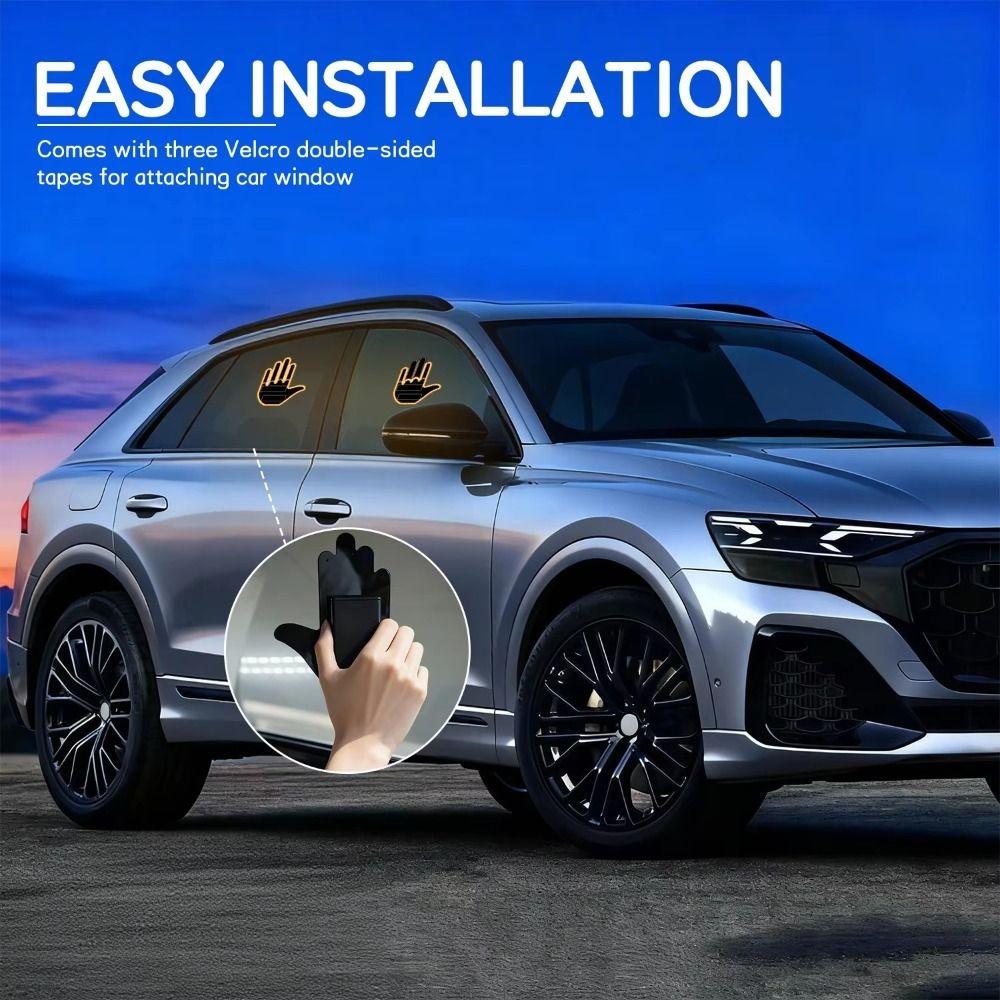 Remote Control Hand Lamp Funny Finger Car Decoration Panel Luminous Panel Car Accessories