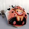 1pc Adorable Cow Pattern Umbrella, Fashionable, Personalized, High-Value Folding Umbrella, a Must-Have for Summer, 8-Rib Durable Iron Frame,