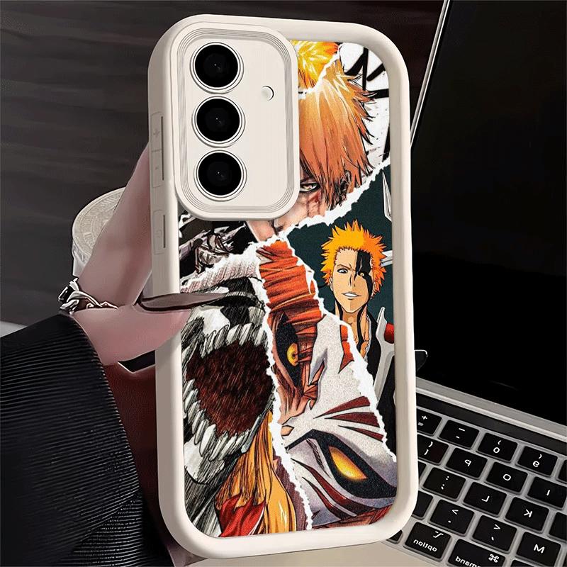 Phone Case for Samsung Galaxy S26 S25 Ultra S24 FE Bleach Anime Ichigo Kenpachi Shell S23 Plus S22 + S21 S20 5G Soft Silicone Fu