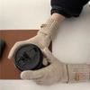 Women’s Soft Touch Full-Finger Gloves - Autumn Winter Warm Touchscreen Compatible Mittens, Hole Design for Hand Protection
