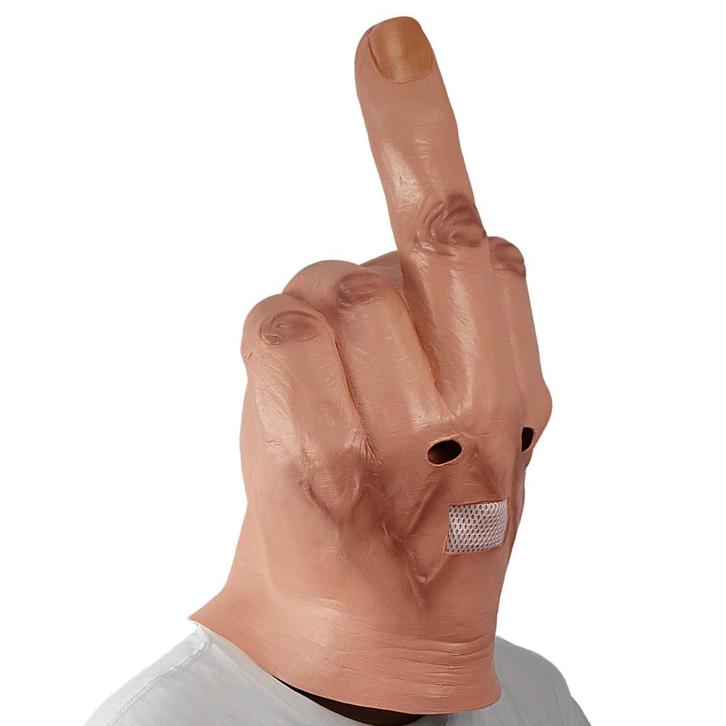 Disdainful Middle Finger Mask Halloween Prank Mask Bar DJ Prank Mask