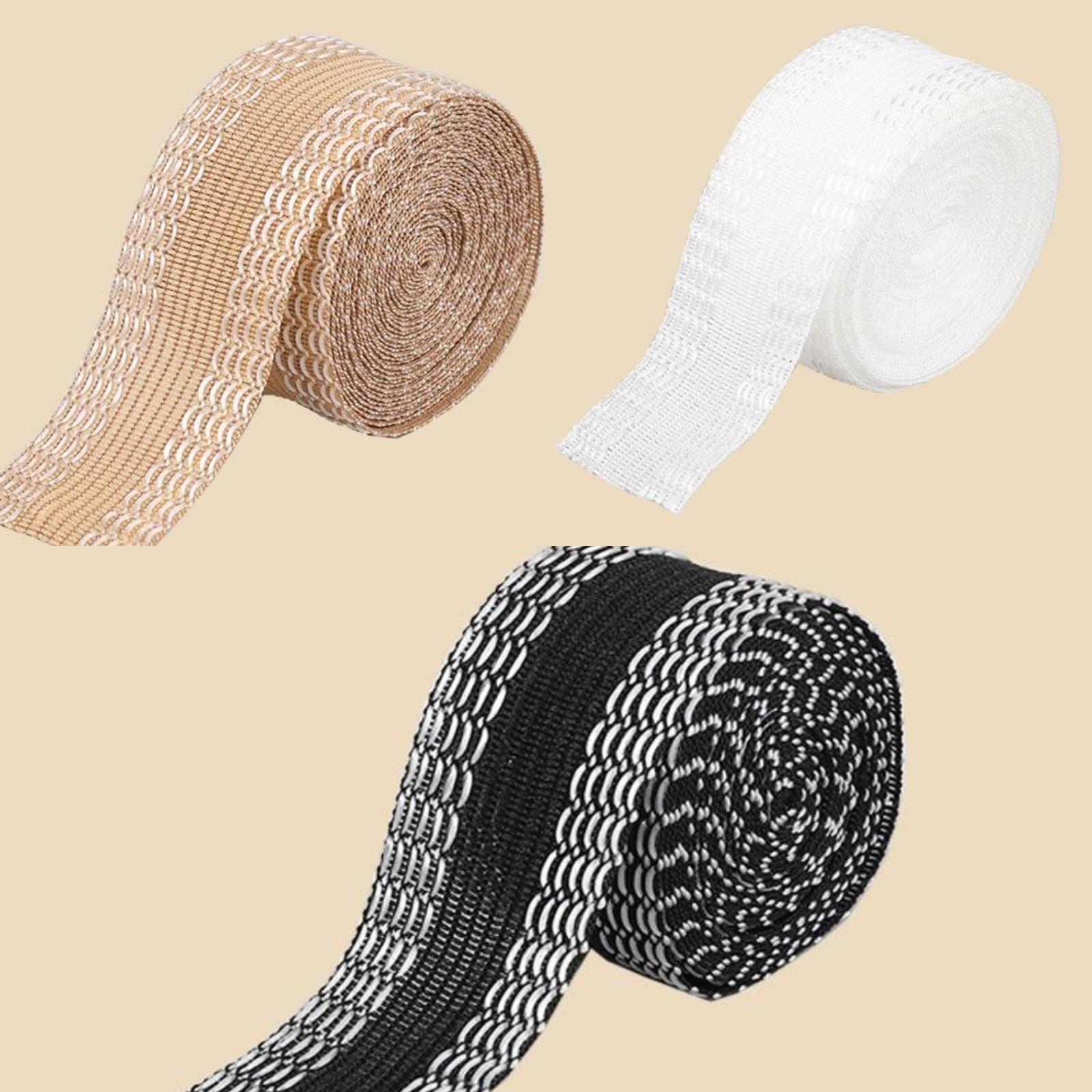 

3pcs Fabric Patch Set for Shorts Hem Repair and Decoration 3 Meters Length Durable Material Suitable for Clothing Customization and Crafting One Size чорний