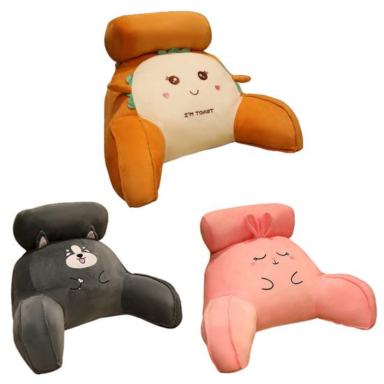 Cartoon Shape Lumbar Support Pillow Soft Large Backrest Waist Cushion Bed Back Cushion Dormitory Seat Pillow