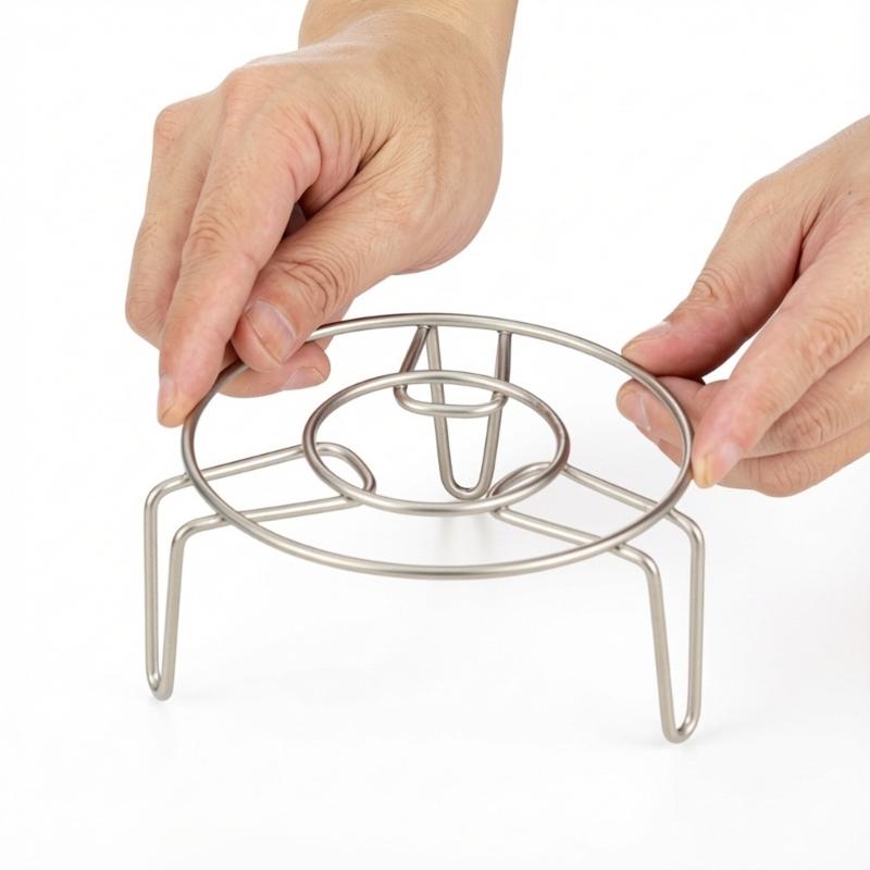 Premium Metal Cooking Rack For Steam Cooking Heatproof Design Protects Countertops From Scorching
