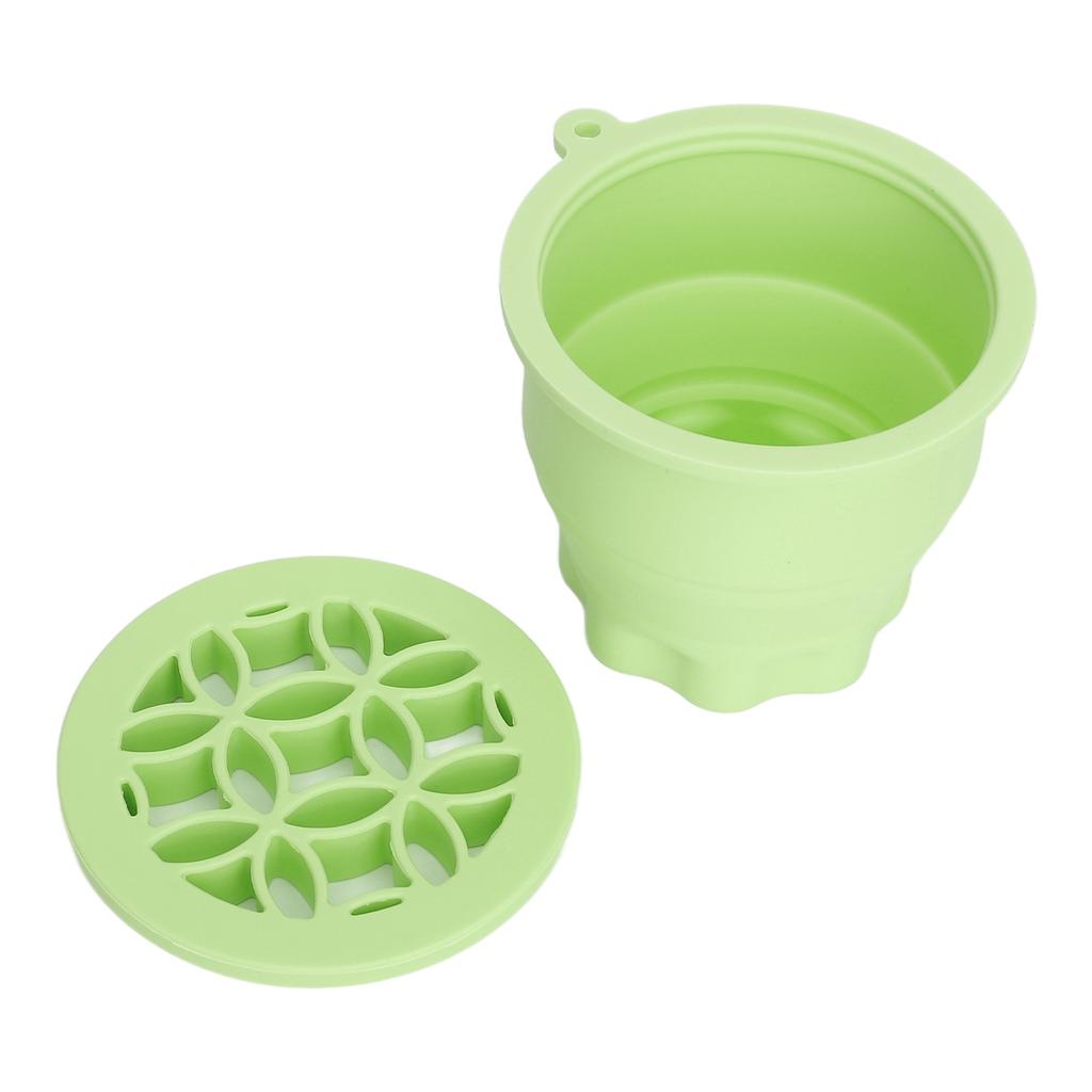 2 in 1 Makeup Brush Cleaning Mat with Brush Drying Rack Folding Space Saving Cosmetic Brush Cleaner Bowl