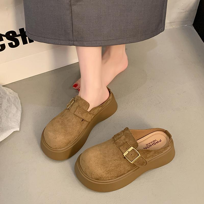 Fashion 2025 NEW Retro Thick Bottom Platform Women's Fashionable Simple and High-quality Casual Shoes Summer Rubber Sole