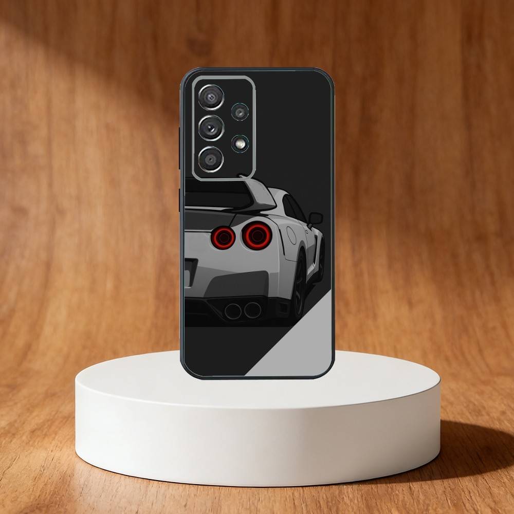 Car JDM R35 Phone Case For Samsung S25,S24,S21,S22,S23,S30,Ultra,S20,Plus,Fe,Note,10,9,5G Black Cover
