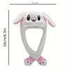 1 x Plush LED Illuminated Rabbit Ears Hat Cute Illuminated Adult Plush Hand Pinch Hat Activity Ears With Earmuffs Hat Gift Party