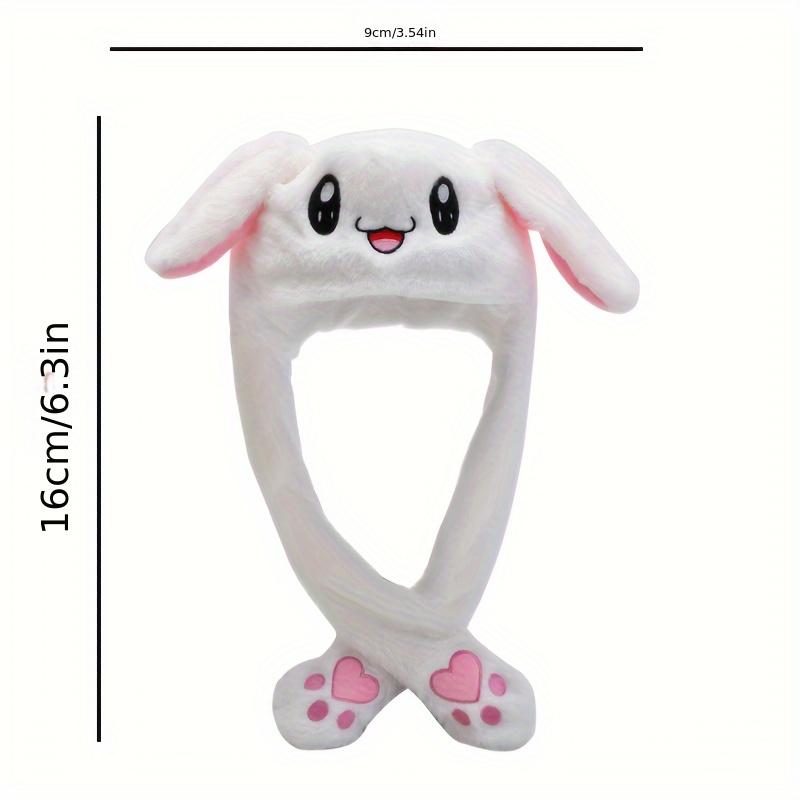 1 x Plush LED Illuminated Rabbit Ears Hat Cute Illuminated Adult Plush Hand Pinch Hat Activity Ears With Earmuffs Hat Gift Party