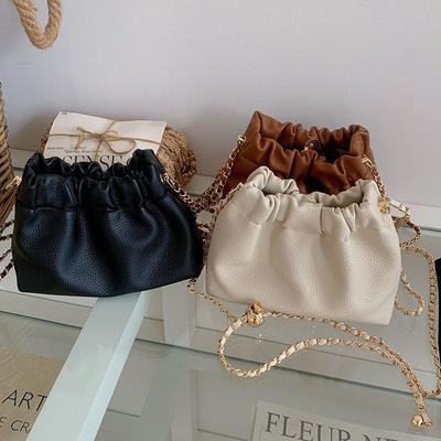 Beliebte Tasche Damen Einfarbig Nische Schultertasche Hundert Kette Umhängetasche Wolke Tasche Kleine Tasche