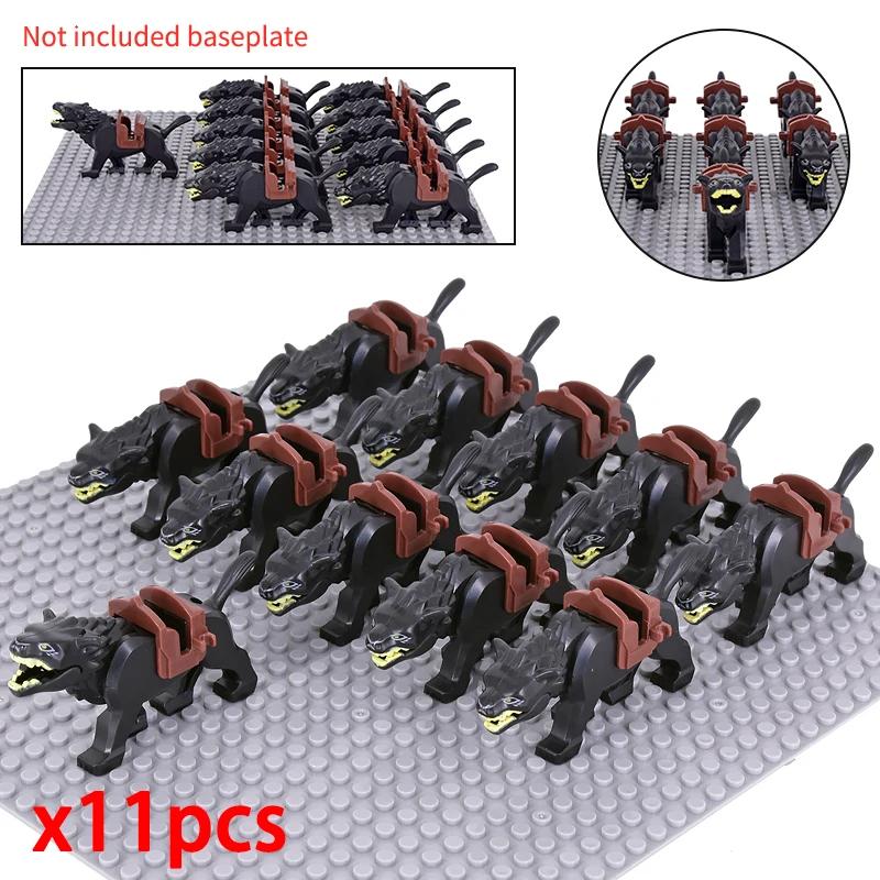 Medieval Military Sets Cavalry Figures War Horse Animals Building Blocks Parts Knight Weapons Accessories Toys for Kids Gifts