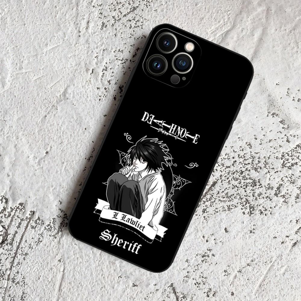 

Чехол для телефона L-Lawliet Death Note для iPhone 17 Air 16 15 14 13 12 11 Pro Max Xr X Xs Mini Plus Черный Мягкий Силиконовый Чехол iPhone 16 Plus