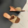 Fashion 2025 New Female Summer Beach Wedges Slippers Slides For Women Heeled Shoes Fashion Shallow Ladies Wedges Slippers Sandals Shoes