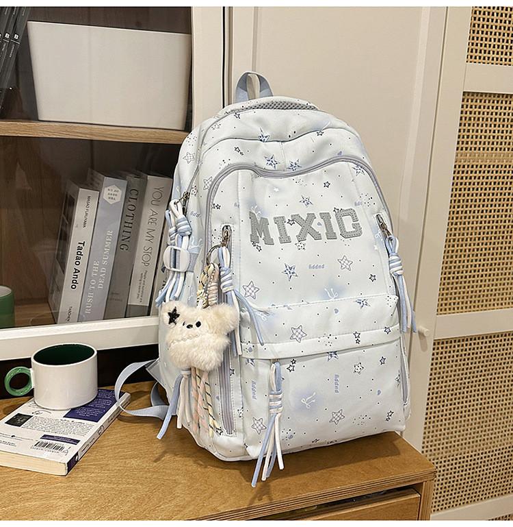 Starry Night Girl Backpack With Nylon For School And Education