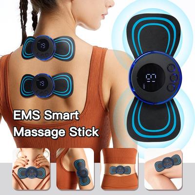 Nacken Wiederaufladbares Massagegerät Elektrische Nackenmassage EMS Halswirbelmassagepflaster zur Muskelkaterlinderung CDN