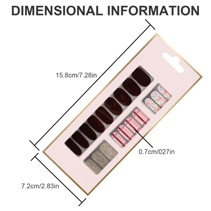 Nails Art Sticker Waterproof Gels Nail Strips Japanese Style Nail Polish Sticker Nail Wraps Nails Art Decorations