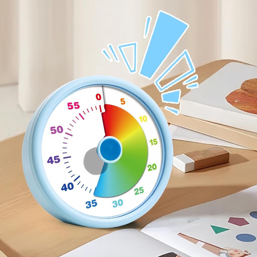 Kids Time Management Tool Silent Visual Countdown Clock Autism ADHD Helper for Classroom, Bedroom, Homework & Study Learning