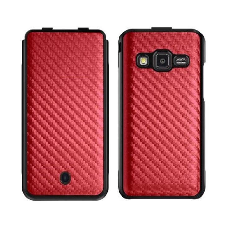 Samsung Galaxy Folder2 Hülle Cover Farbe Hart für SM-G160N G165N Carbonmuster