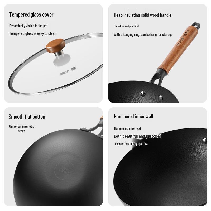 COOKER KING 30cm Titanium-Reinforced Forged Wok