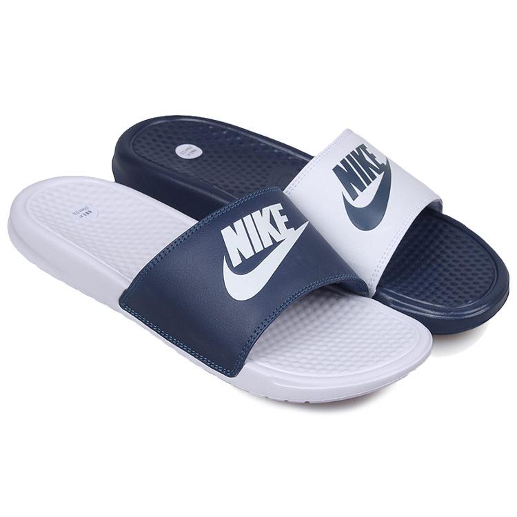 New Nike Benassi Jdi Mismatch Navy/White 818736-410