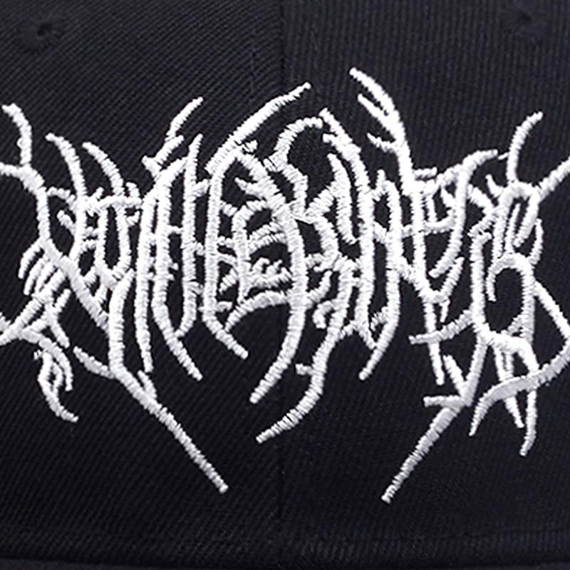 2025 Creative and Personalized New Flat Brimmed Hat Gothic Embroidery Street Pop HipHop Hat Outdoor Sunshade Baseball Hat Unisex