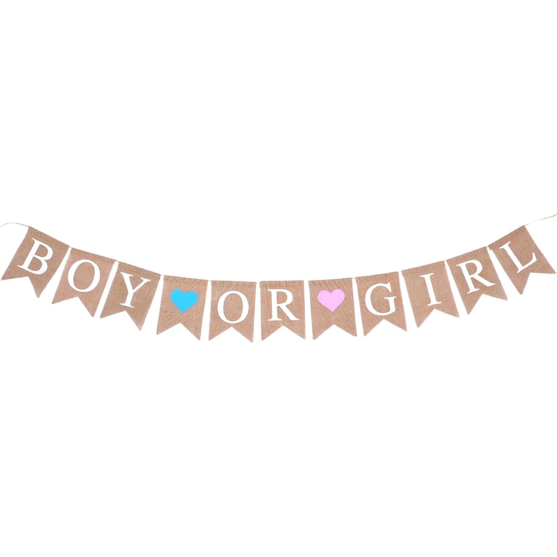 Gender Reveal Banner, Boy or Girl Banner Boy or Girl Sign Gender Reveal Banners Baby Shower Decoratios for Birthing Party Pregnancy Announcement
