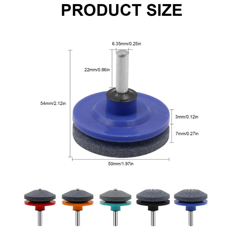 4Pcs Lawnmower Sharpener for Power Hand Drill Wear Resistant Lawnmower Sharpener Tool Corundum Lawmower Accessories